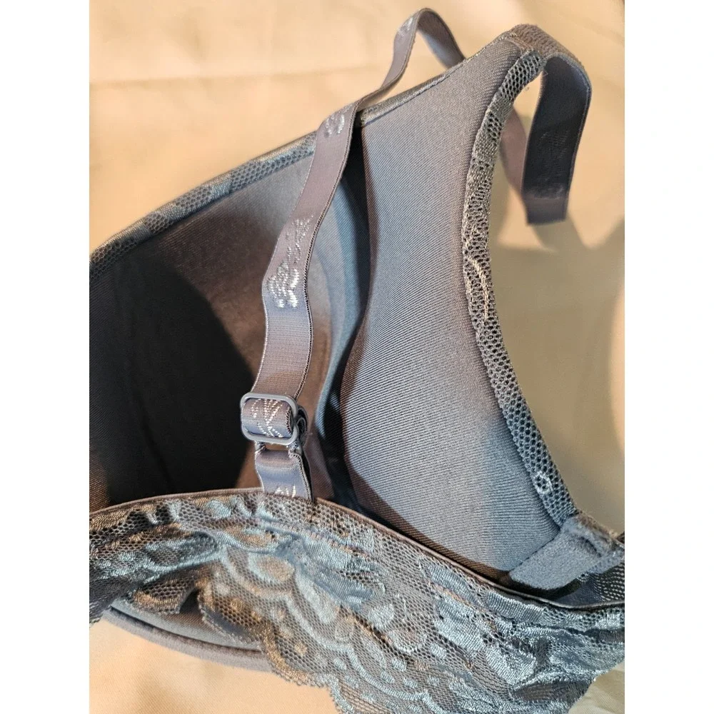 New Smooth Moves Contour Vanity Fair Bra Blue 36B 2 hook Adj  Strap Style 75215